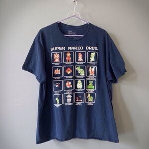 Super Mario Bros. Graphic Tee 2X, Retro Pixel Art, 100% Cotton plus size unisex